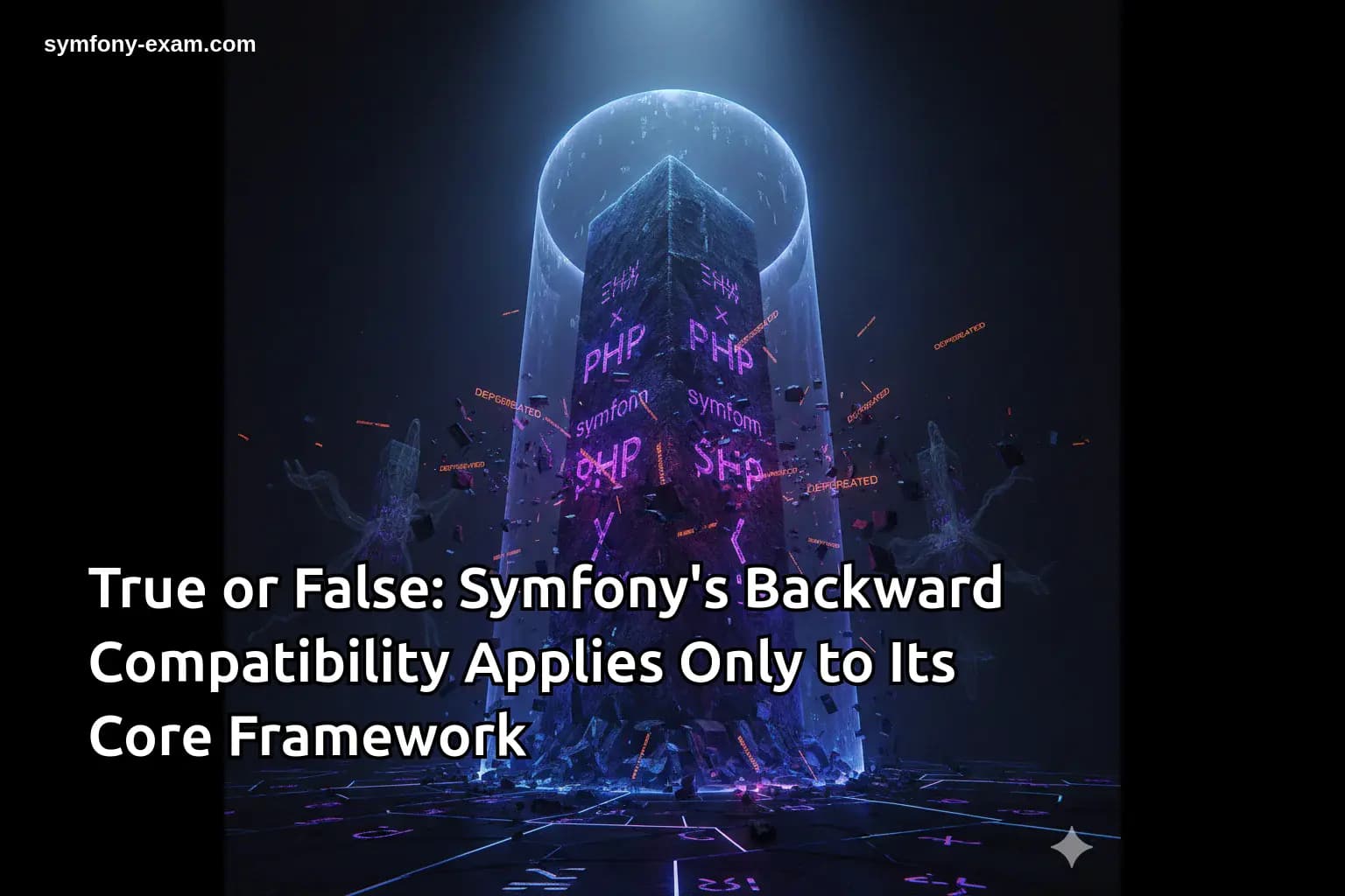 True or False: Symfony's Backward Compatibility Applies Only to Its Core Framework