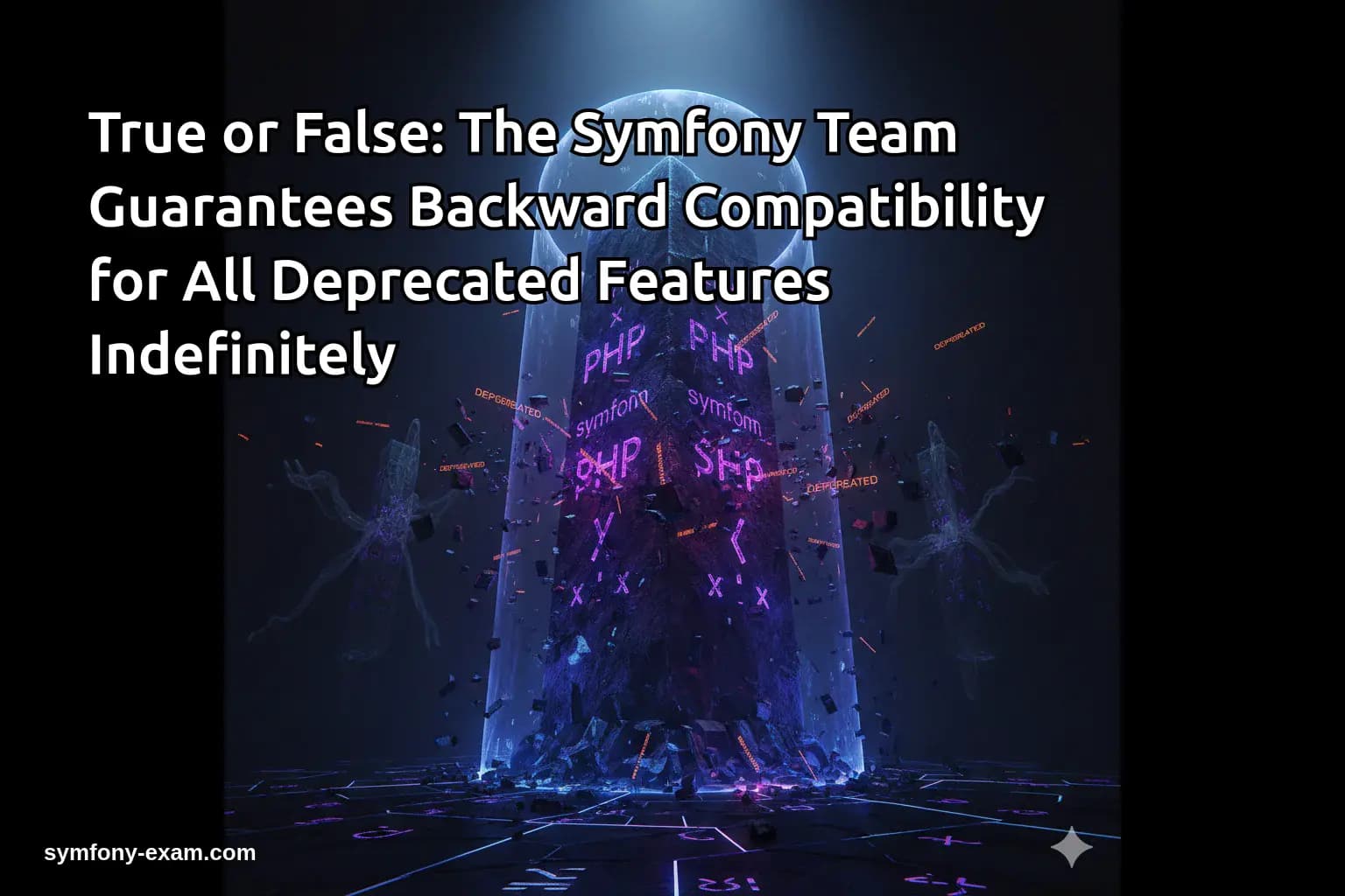 True or False: The Symfony Team Guarantees Backward Compatibility for All Deprecated Features Indefinitely