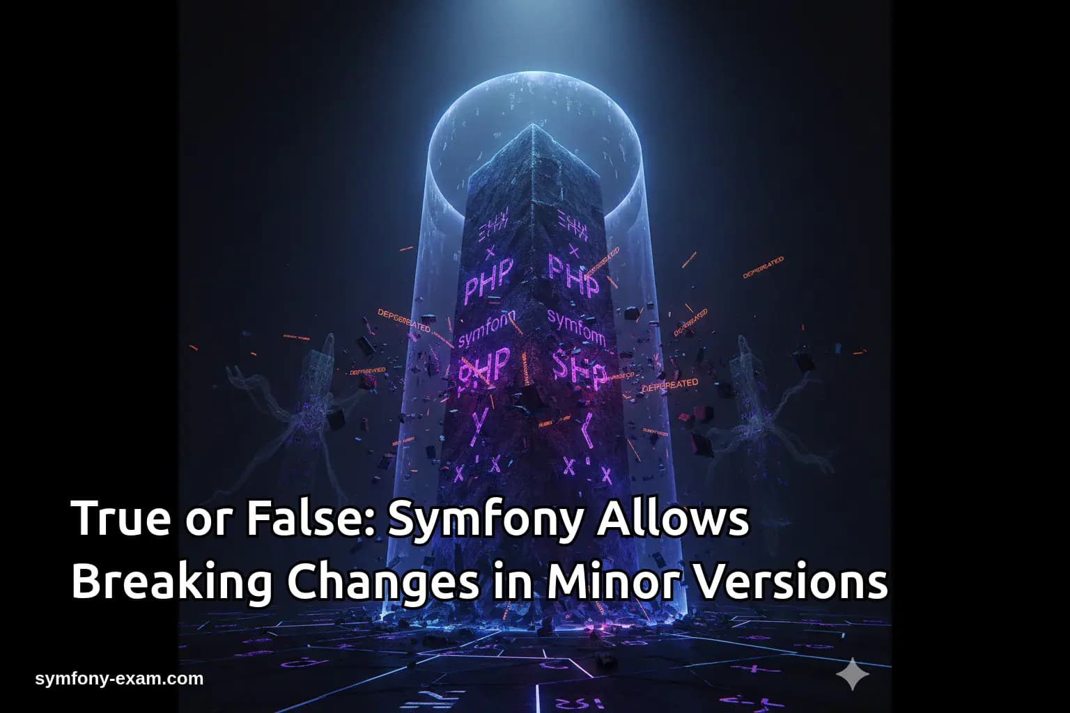True or False: Symfony Allows Breaking Changes in Minor Versions