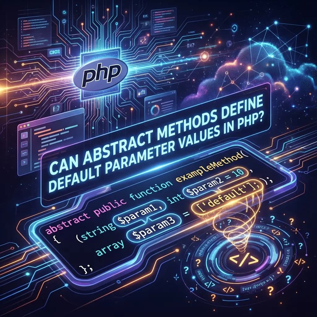 Can Abstract Methods Define Default Parameter Values in PHP?