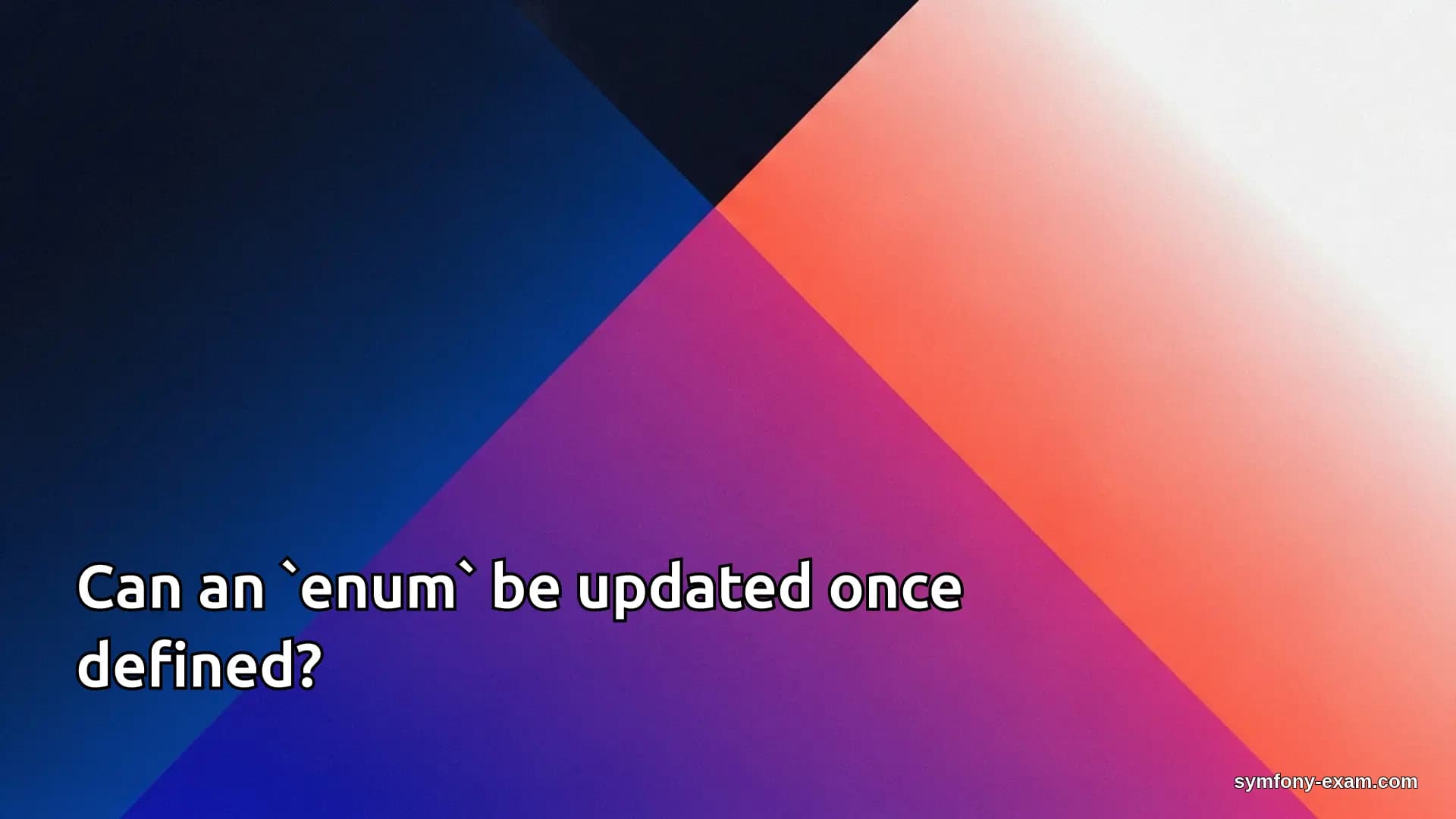 Can an `enum` be updated once defined?
