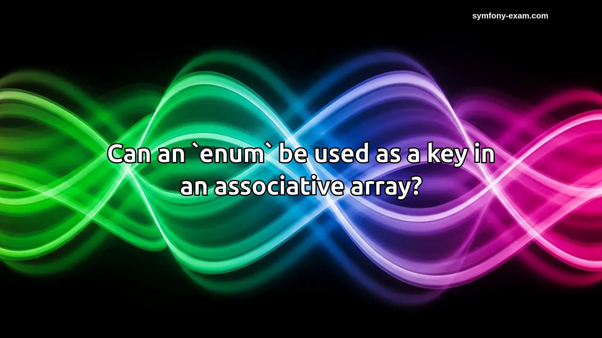 Can an `enum` be used as a key in an associative array?