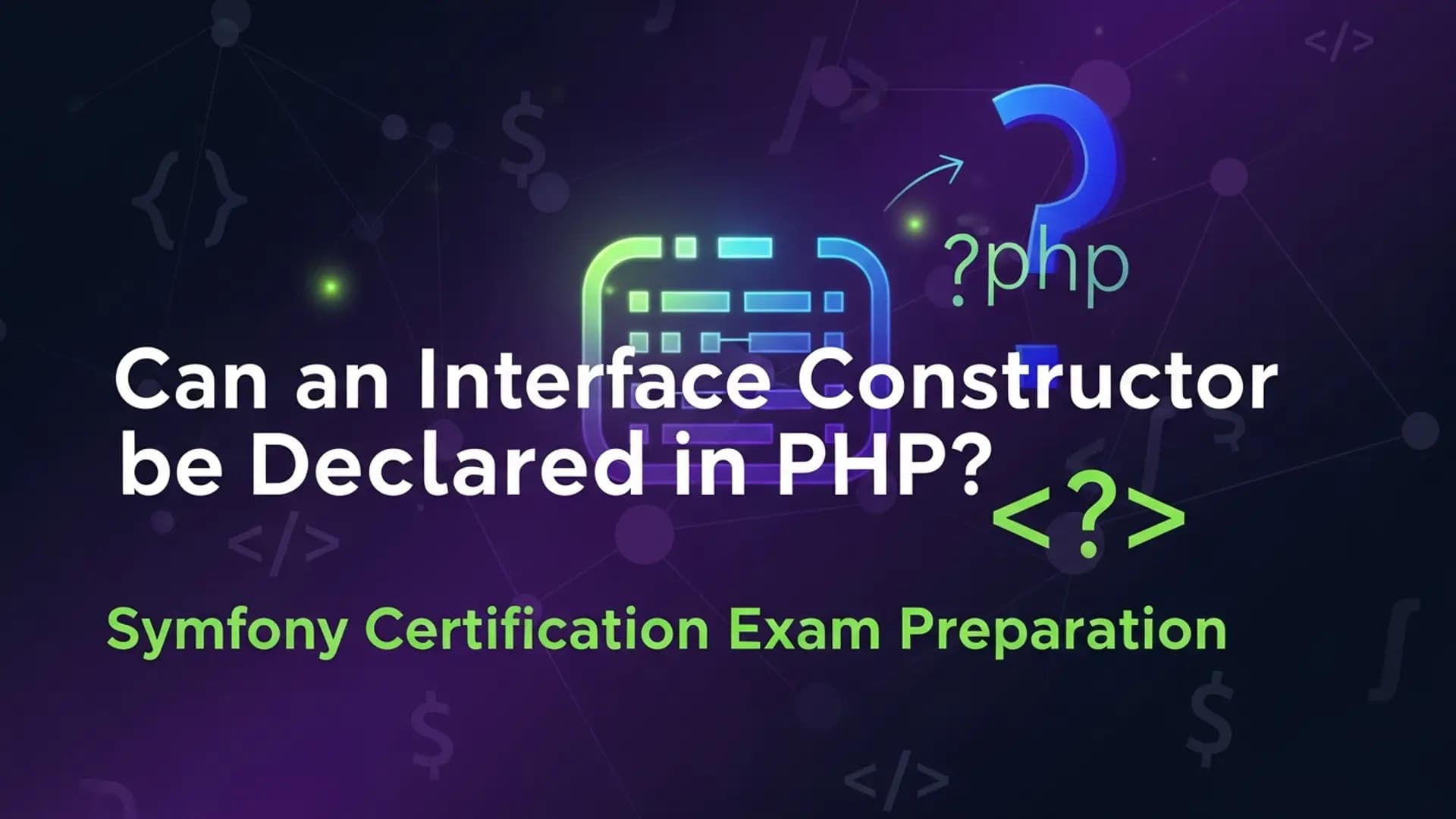 Can an Interface Constructor be Declared - Symfony