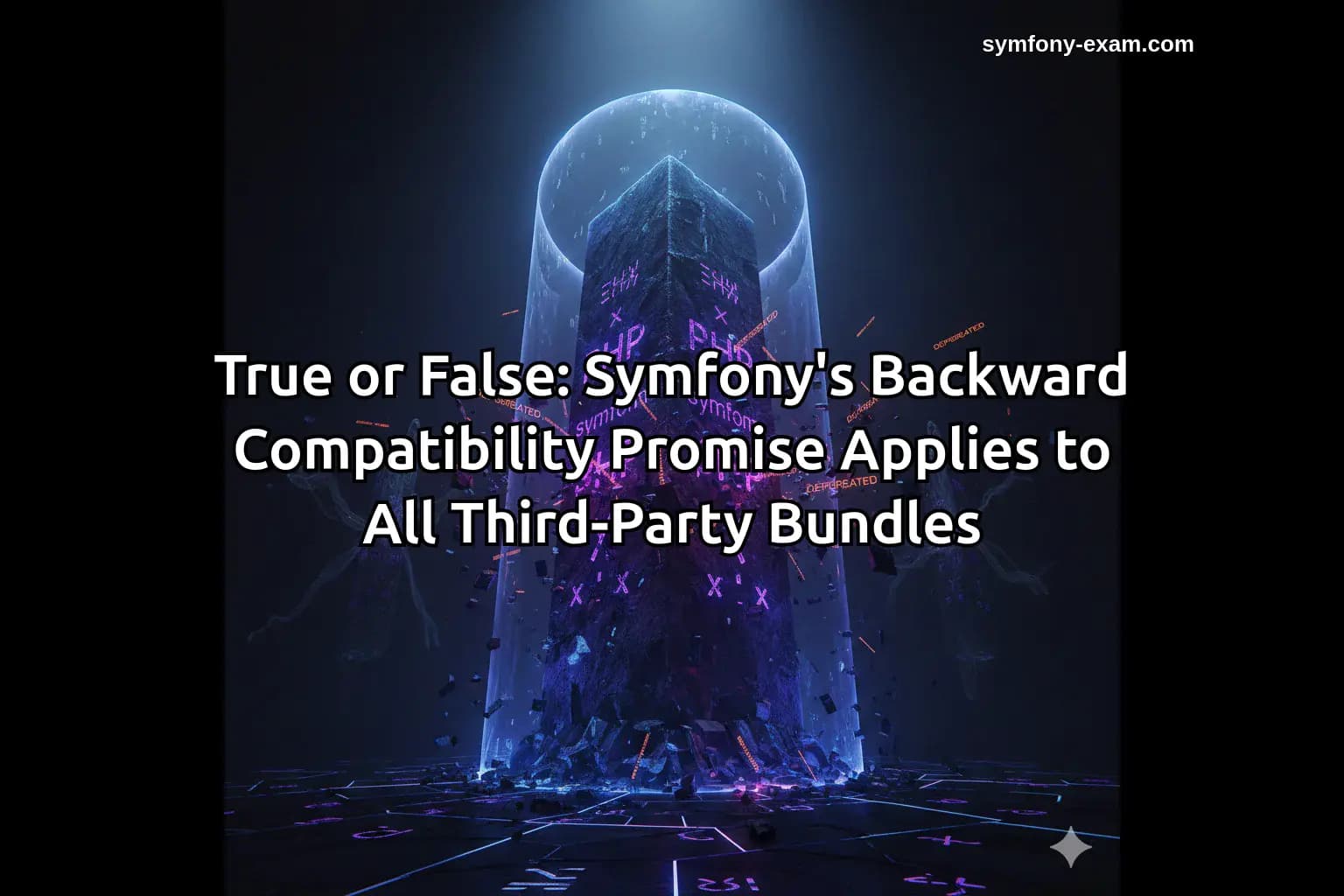 True or False: Symfony's Backward Compatibility Promise Applies to All Third-Party Bundles