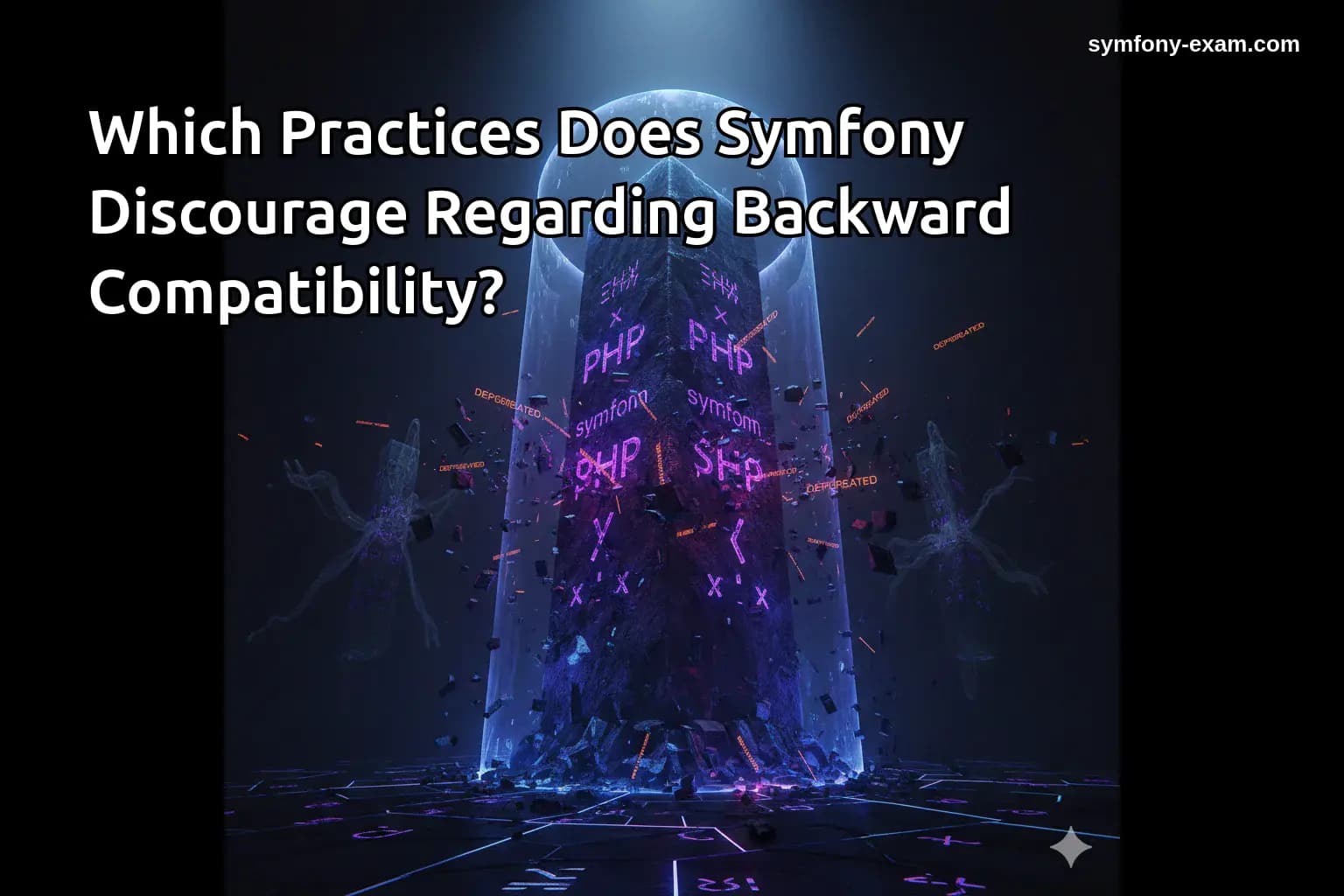 Which Practices Does Symfony Discourage Regarding Backward Compatibility?