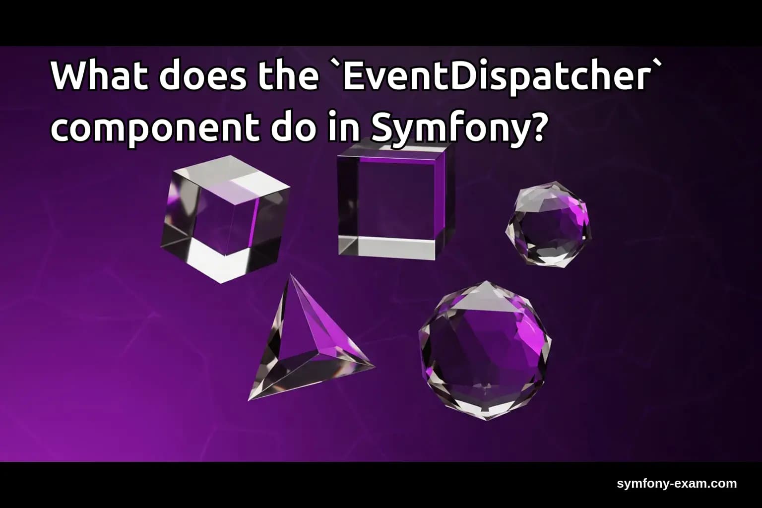 What does the `EventDispatcher` component do in Symfony?