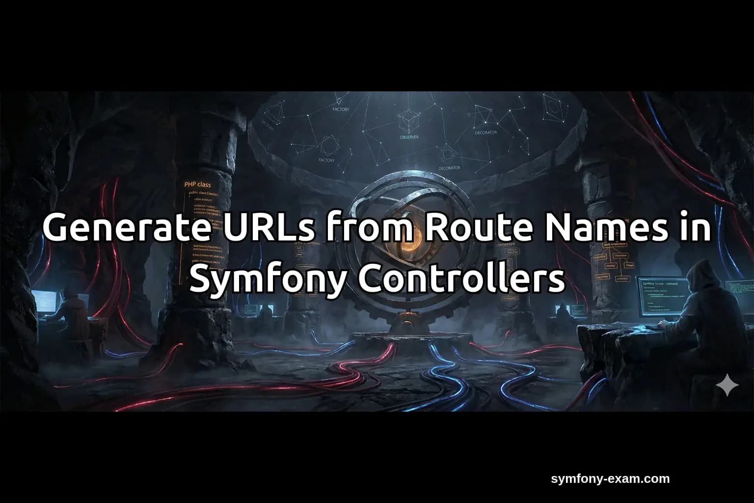 Generate URLs from Route Names in Symfony Controllers