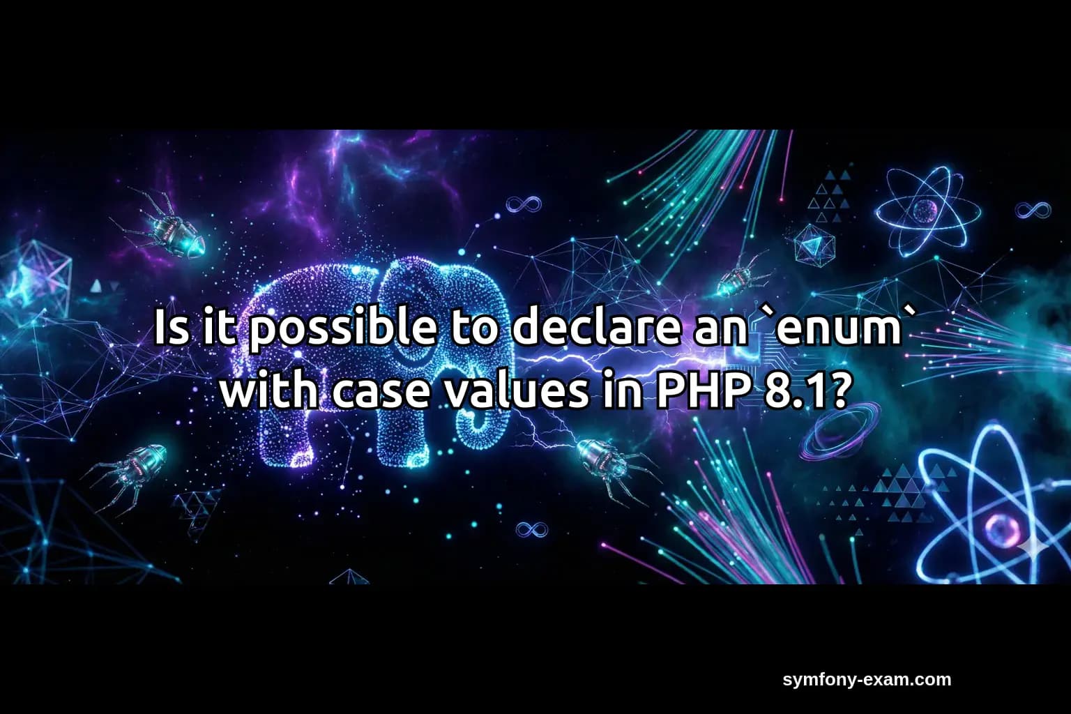 Is it possible to declare an `enum` with case values in PHP 8.1?