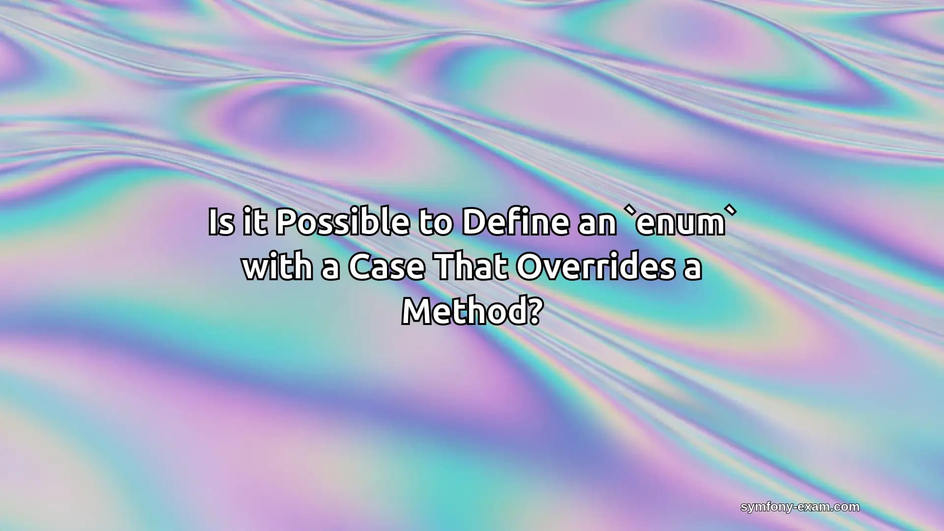 Is it Possible to Define an `enum` with a Case That Overrides a Method?