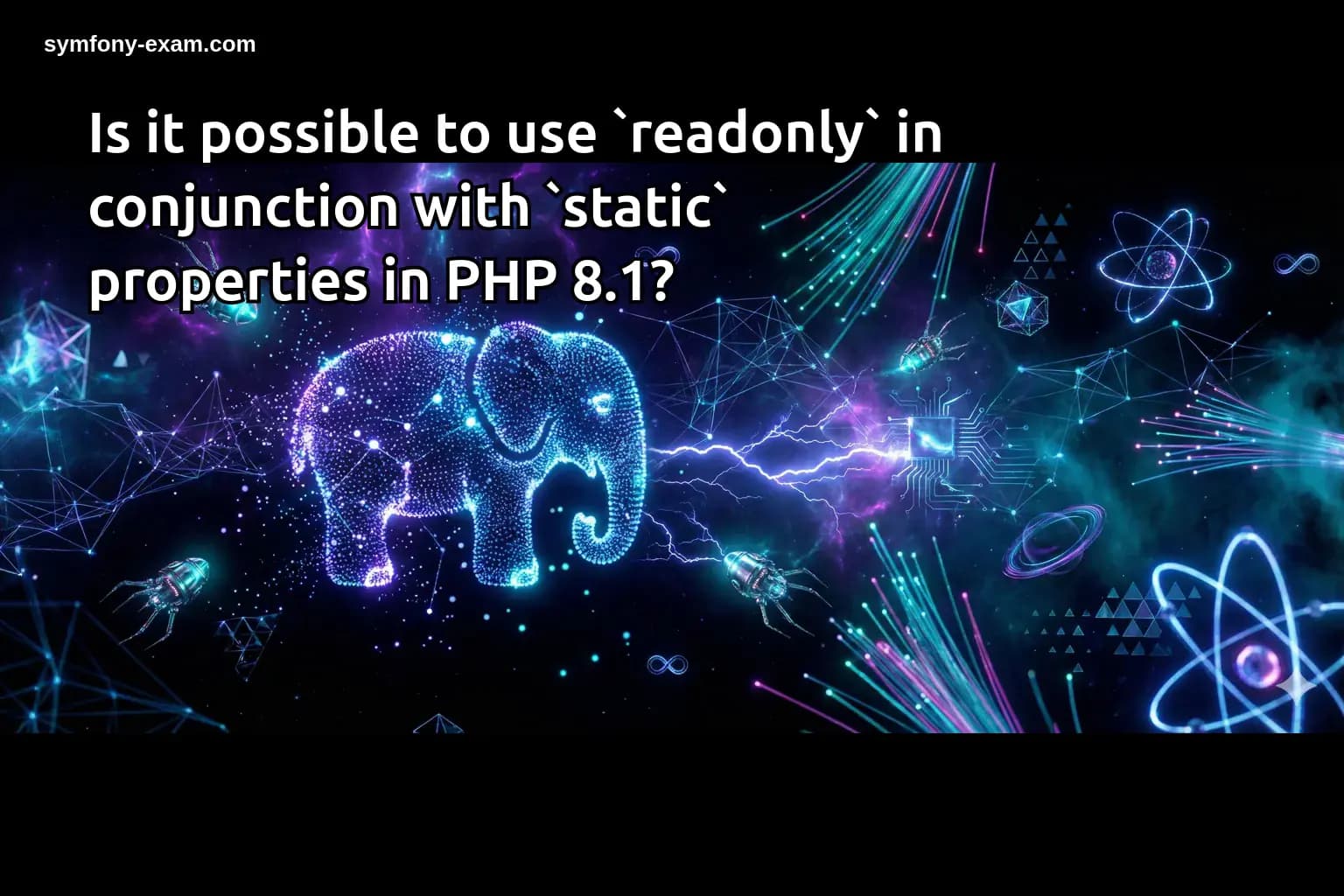 Is it possible to use `readonly` in conjunction with `static` properties in PHP 8.1?