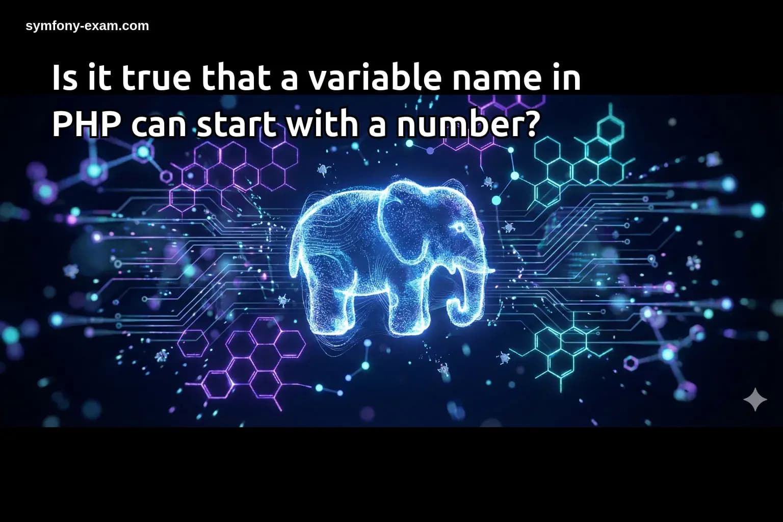 Is it true that a variable name in PHP can start with a number?