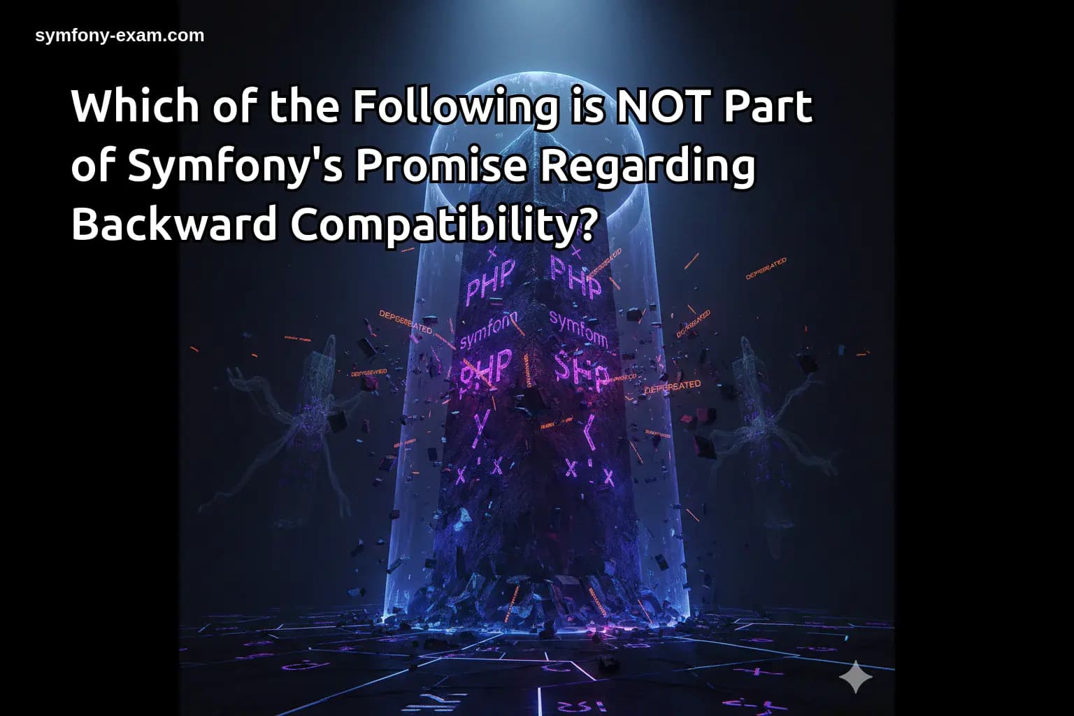 Which of the Following is NOT Part of Symfony's Promise Regarding Backward Compatibility?