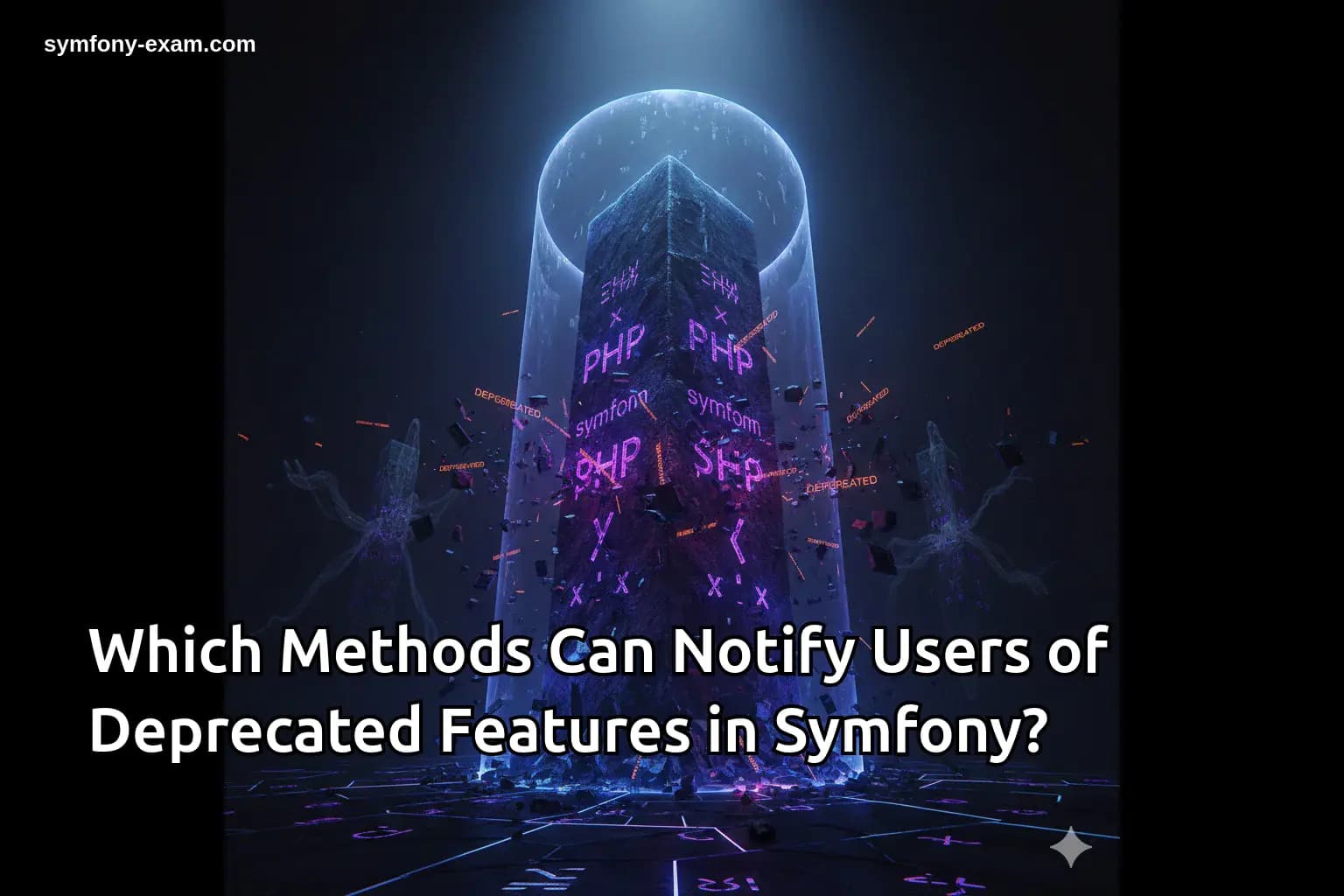 Which Methods Can Notify Users of Deprecated Features in Symfony?