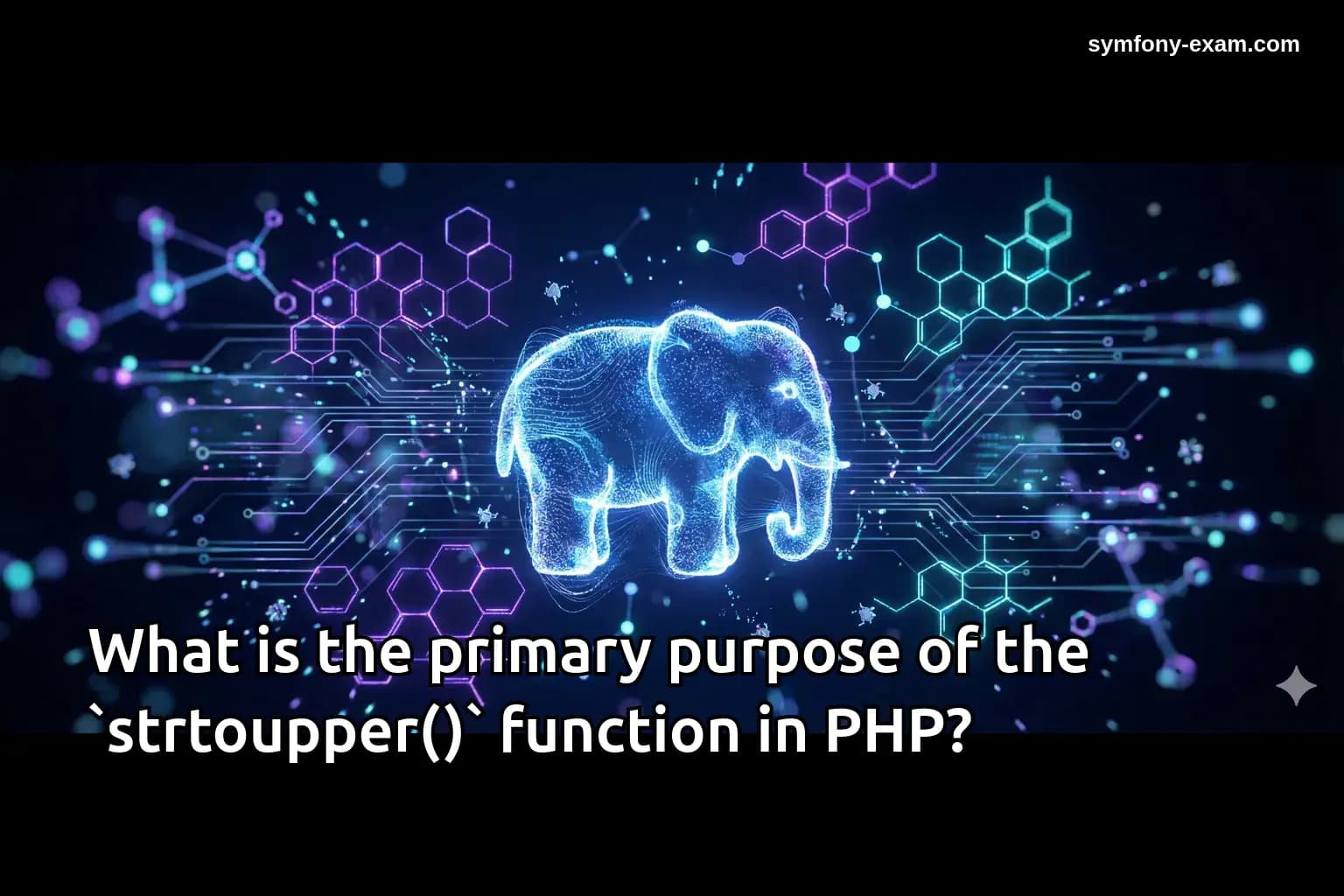What is the primary purpose of the `strtoupper()` function in PHP?