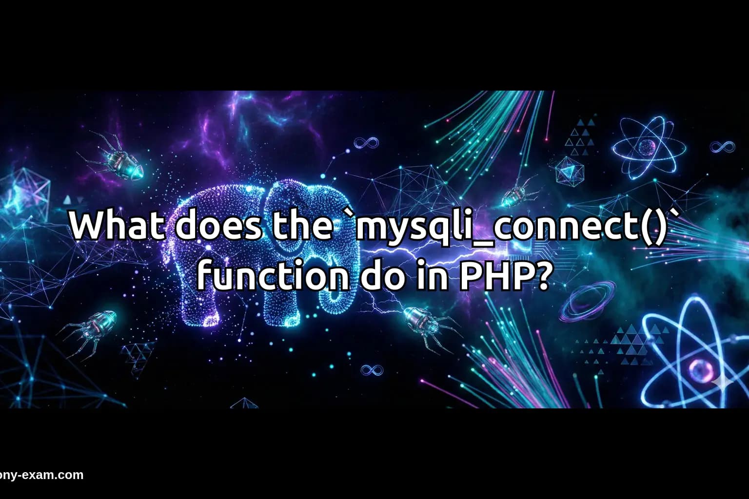 What does the `mysqli_connect()` function do in PHP?