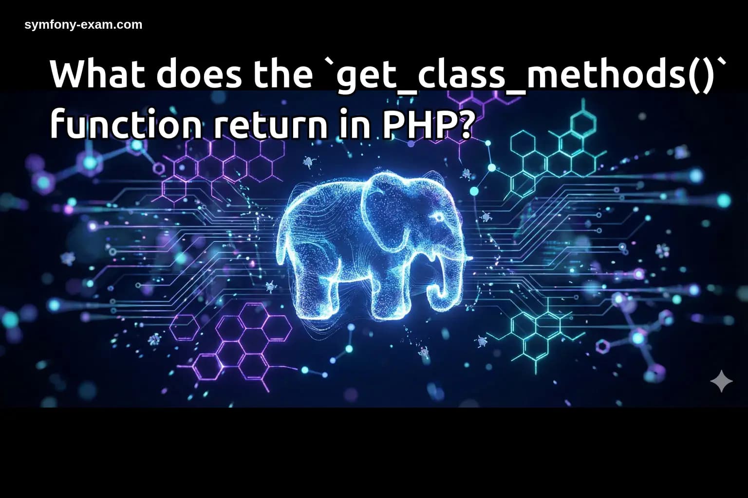 What does the `get_class_methods()` function return in PHP?