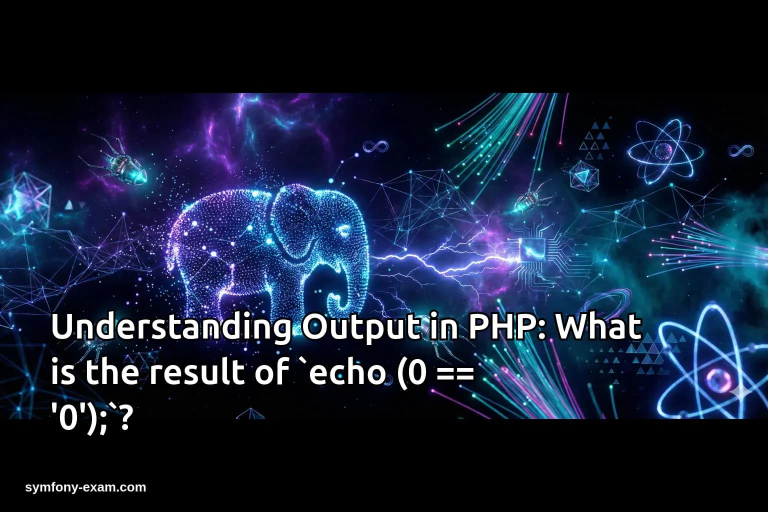 Understanding Output in PHP: What is the result of `echo (0 == '0');`?