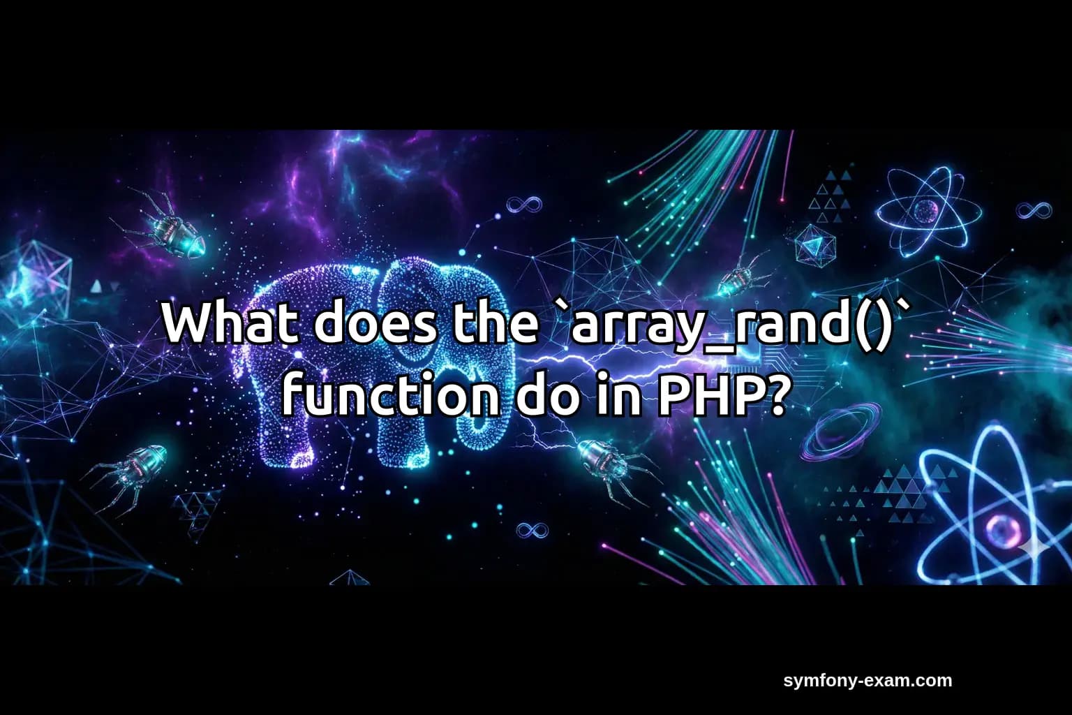 What does the `array_rand()` function do in PHP?