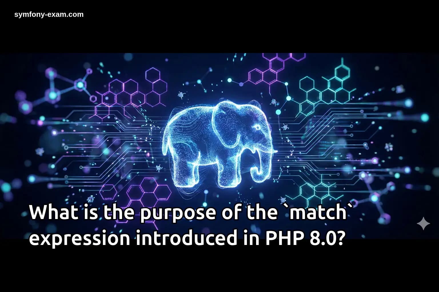 What is the purpose of the `match` expression introduced in PHP 8.0?