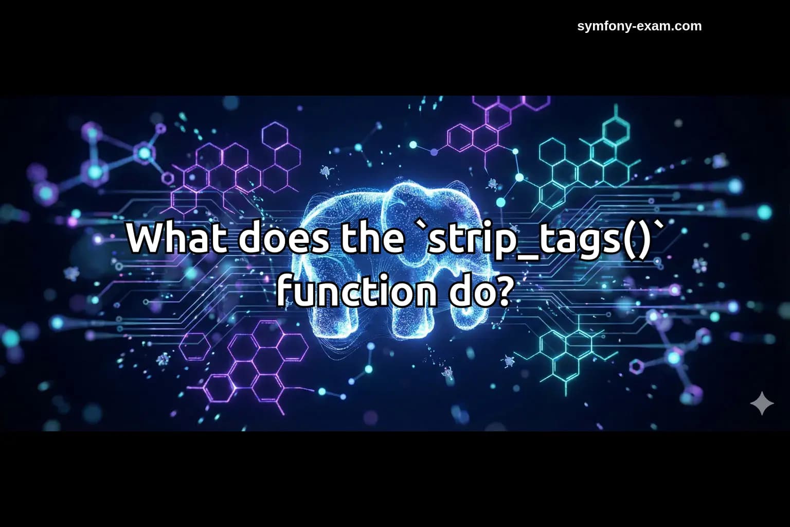 What does the `strip_tags()` function do?