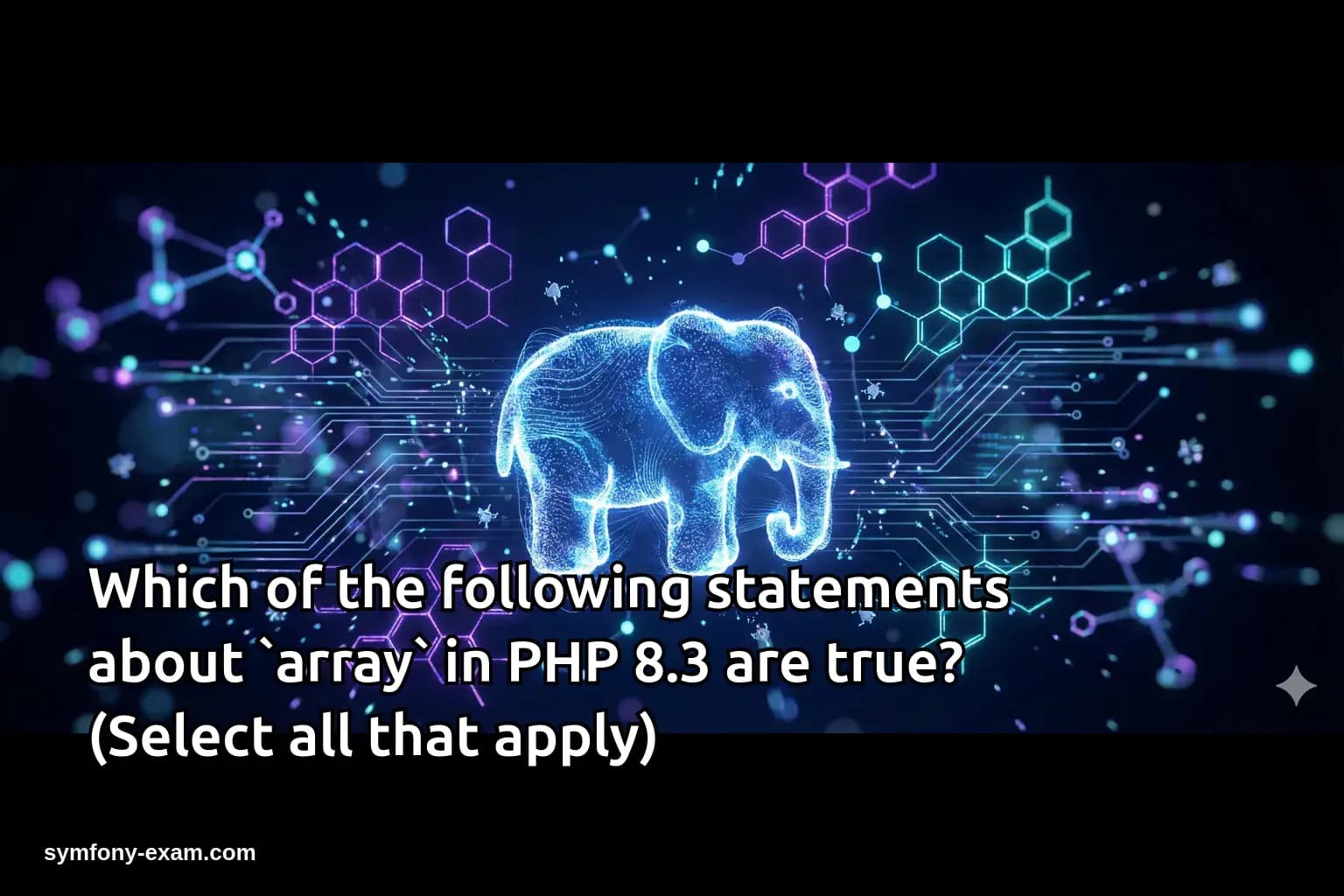 Which of the following statements about `array` in PHP 8.3 are true? (Select all that apply)