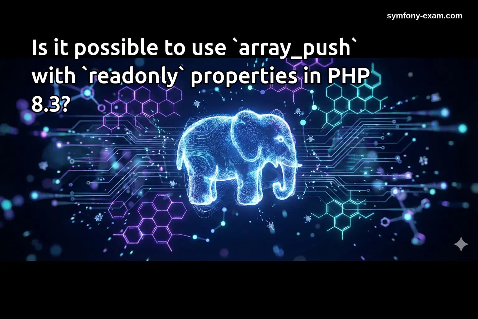 Is it possible to use `array_push` with `readonly` properties in PHP 8.3?