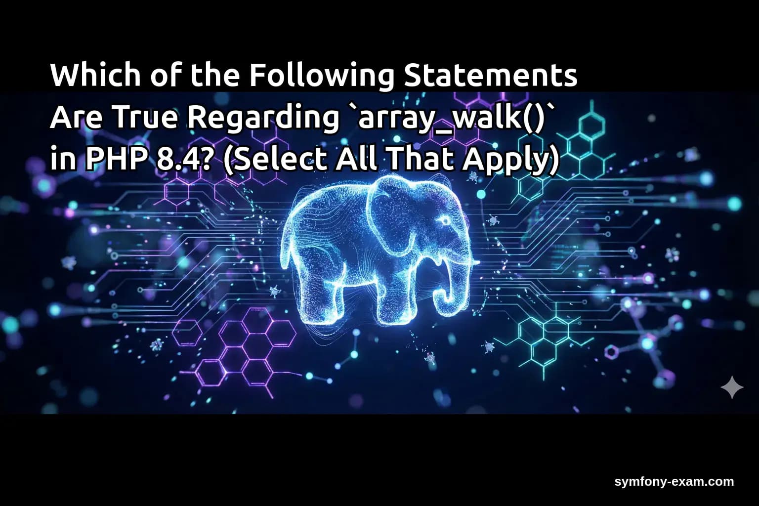 Which of the Following Statements Are True Regarding `array_walk()` in PHP 8.4? (Select All That Apply)