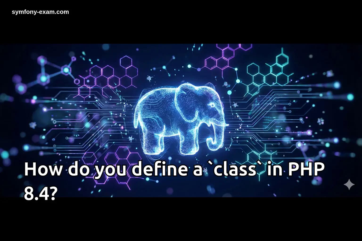 How do you define a `class` in PHP 8.4?