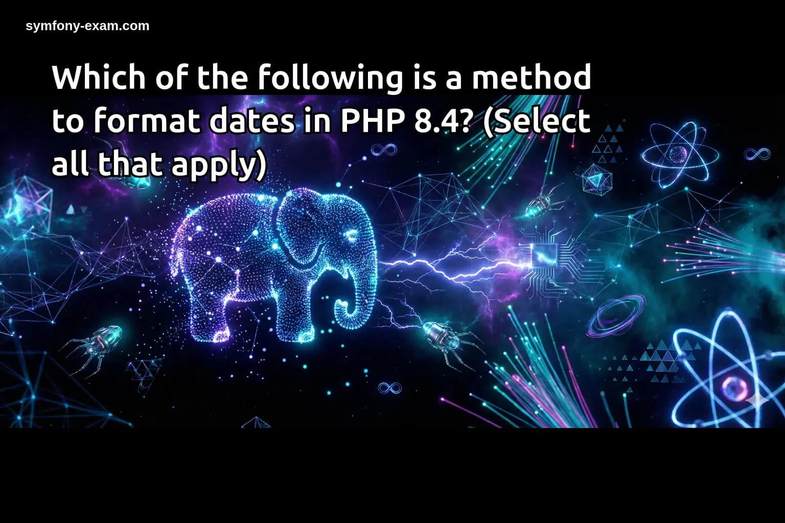 Which of the following is a method to format dates in PHP 8.4? (Select all that apply)