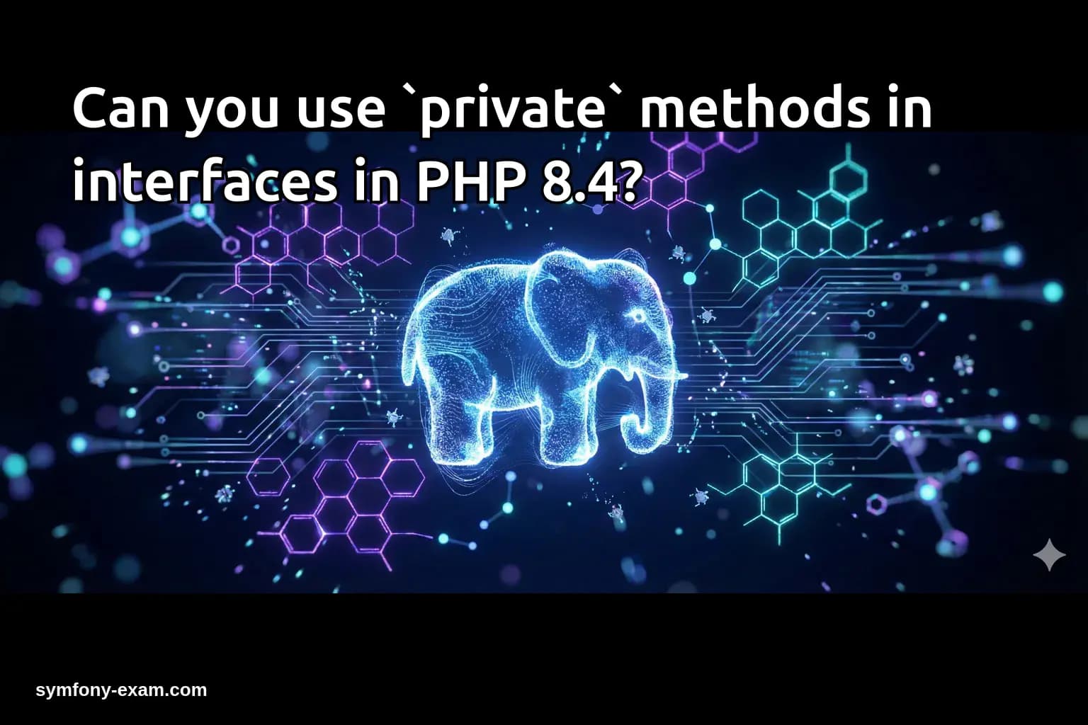 Can you use `private` methods in interfaces in PHP 8.4?