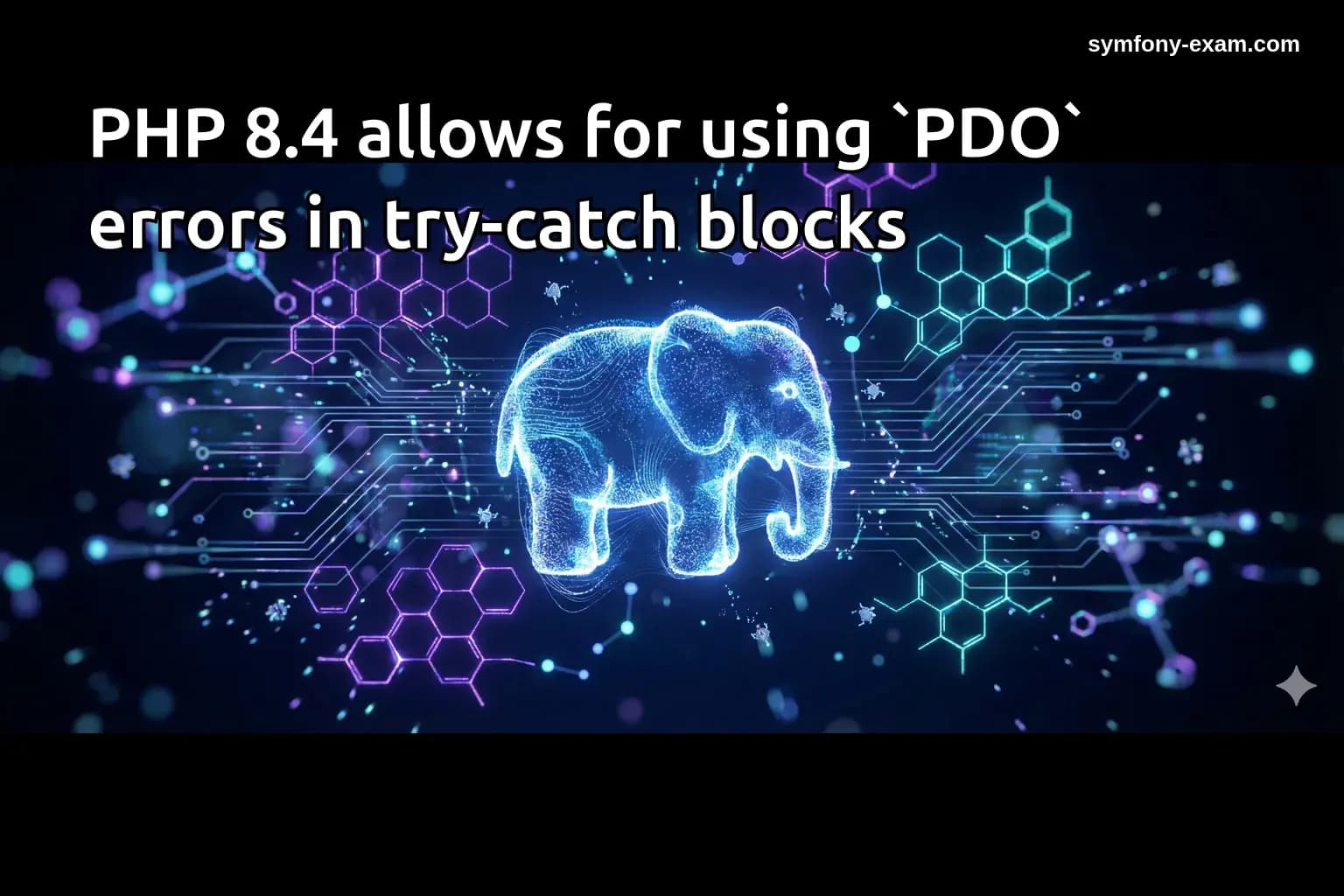 PHP 8.4 allows for using `PDO` errors in try-catch blocks