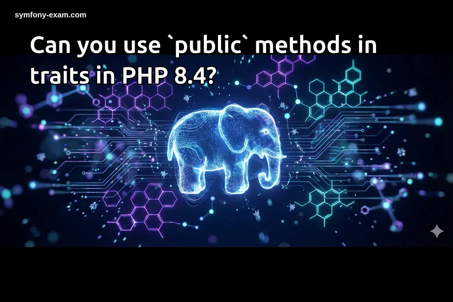 Can you use `public` methods in traits in PHP 8.4?