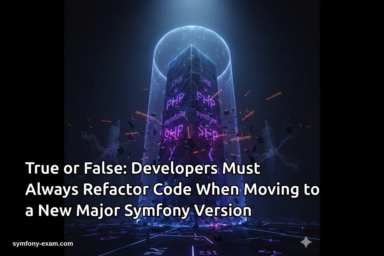 True or False: Developers Must Always Refactor Code When Moving to a New Major Symfony Version
