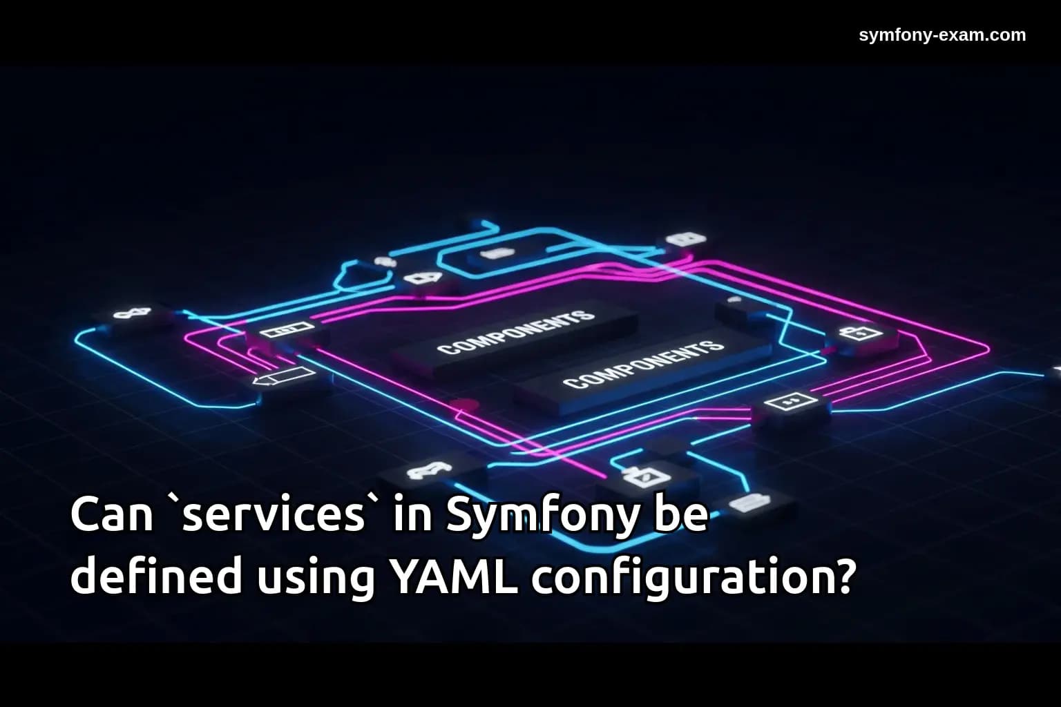 Can `services` in Symfony be defined using YAML configuration?
