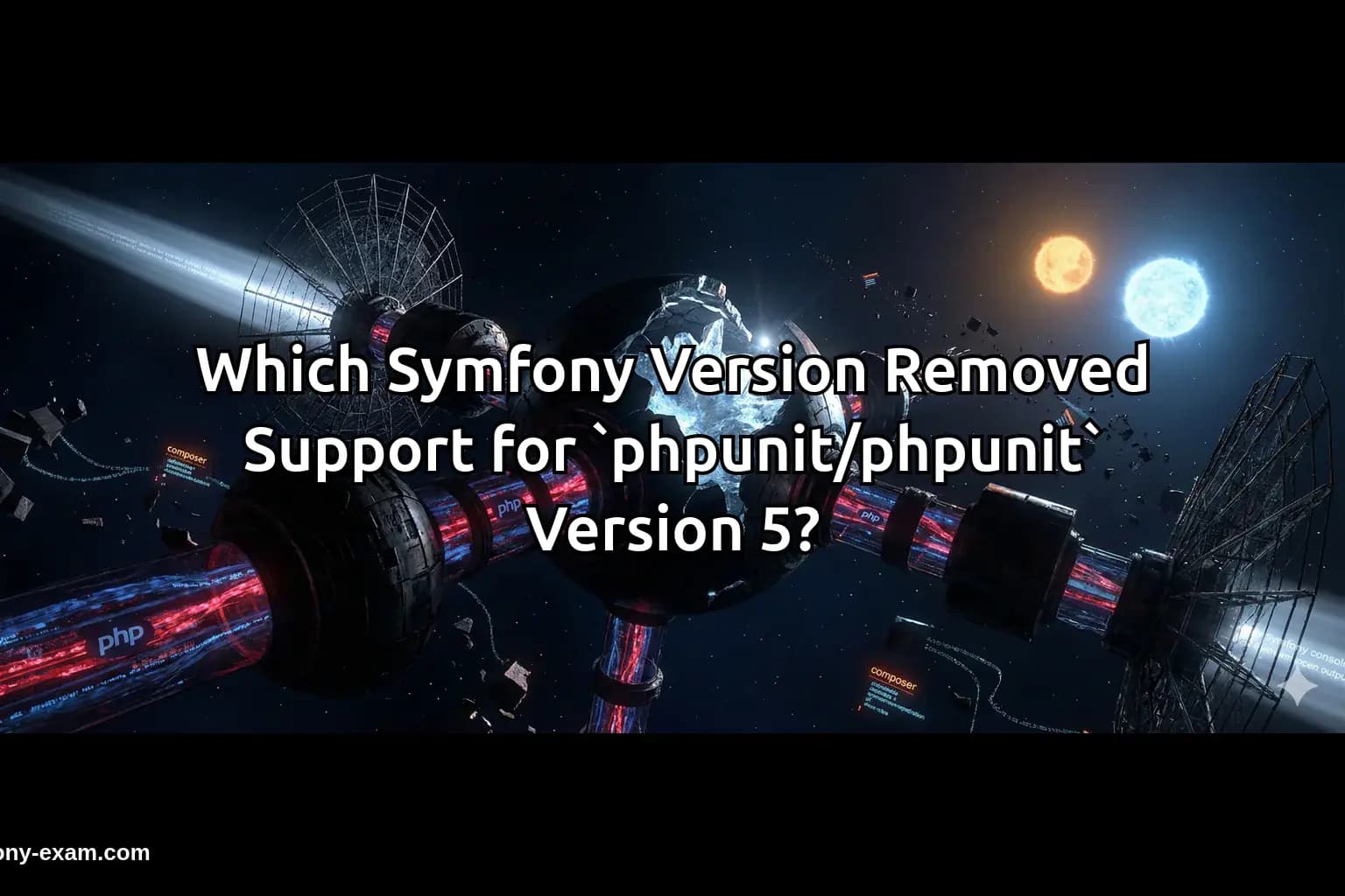 Which Symfony Version Removed Support for `phpunit/phpunit` Version 5?