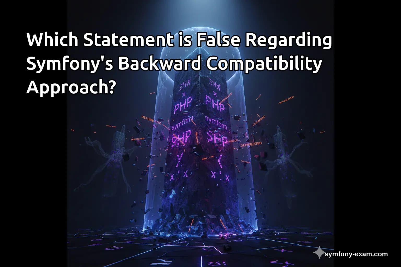Which Statement is False Regarding Symfony's Backward Compatibility Approach?