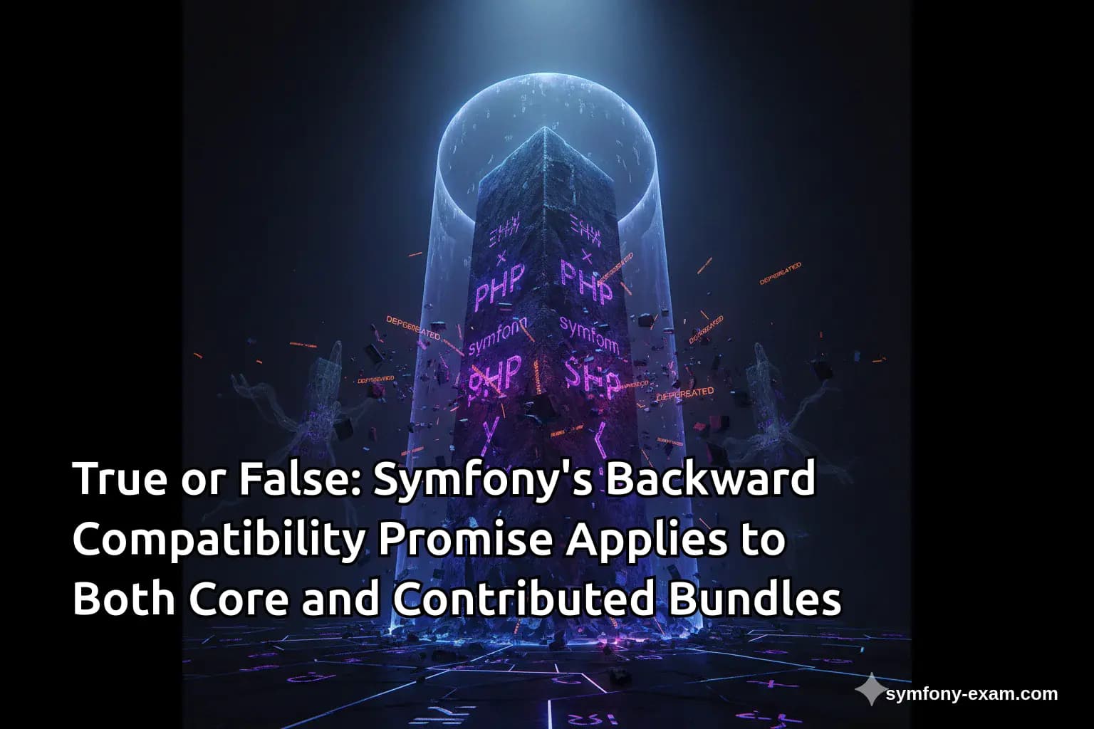 True or False: Symfony's Backward Compatibility Promise Applies to Both Core and Contributed Bundles