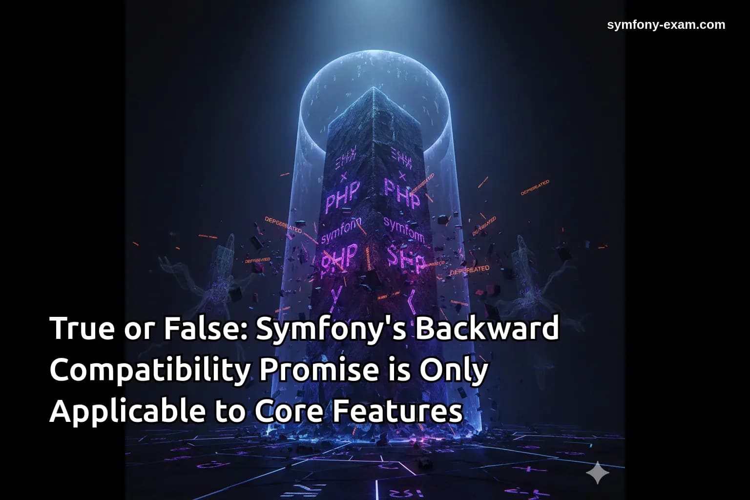 True or False: Symfony's Backward Compatibility Promise is Only Applicable to Core Features