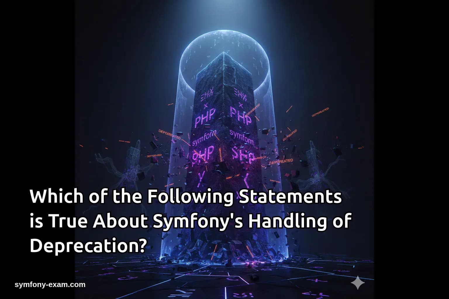 Which of the Following Statements is True About Symfony's Handling of Deprecation?
