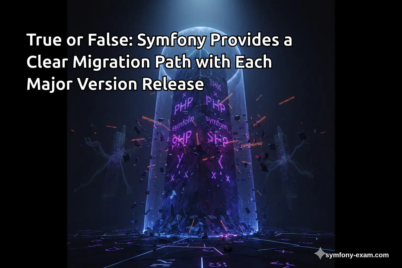 True or False: Symfony Provides a Clear Migration Path with Each Major Version Release