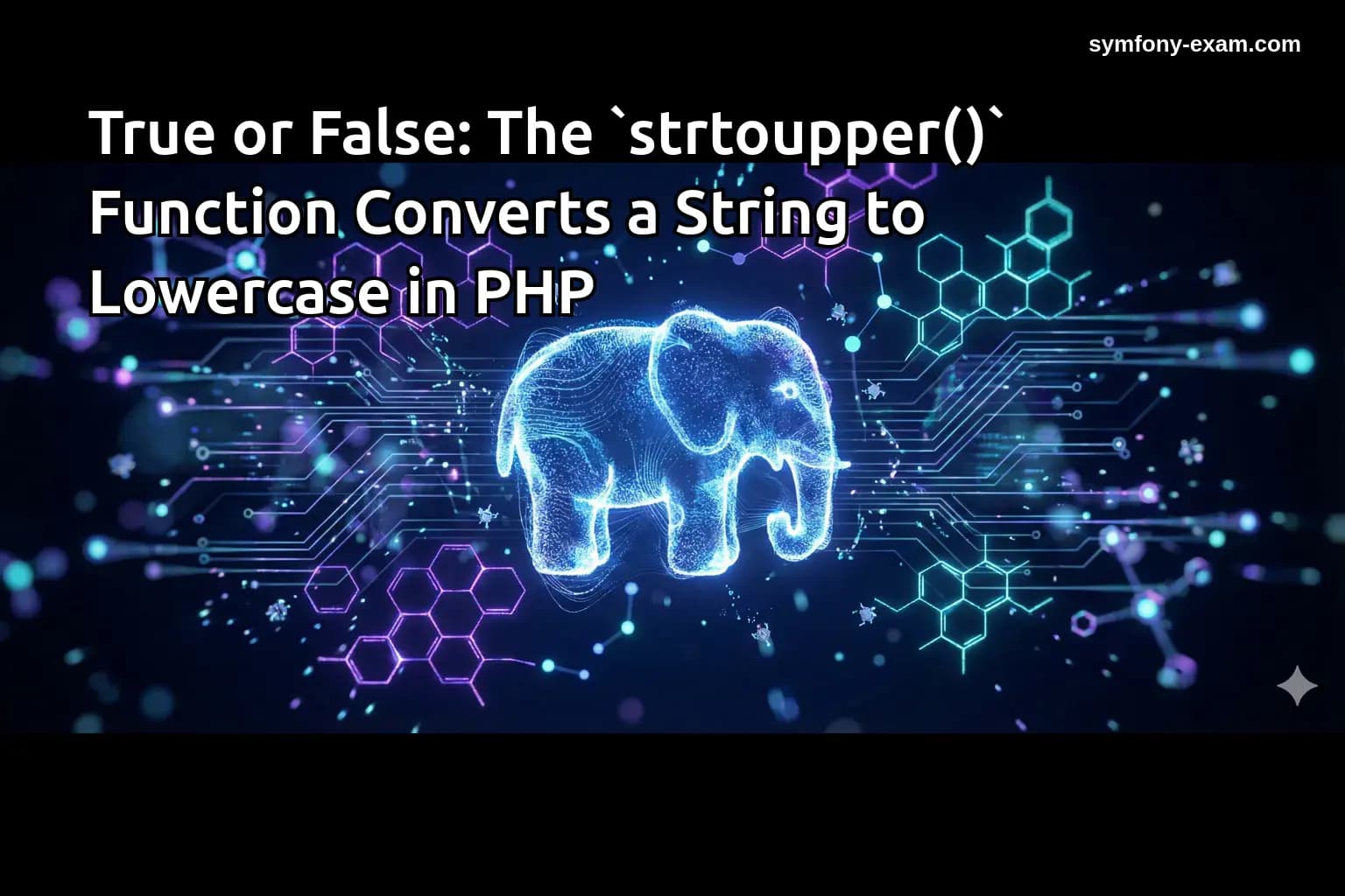 True or False: The `strtoupper()` Function Converts a String to Lowercase in PHP