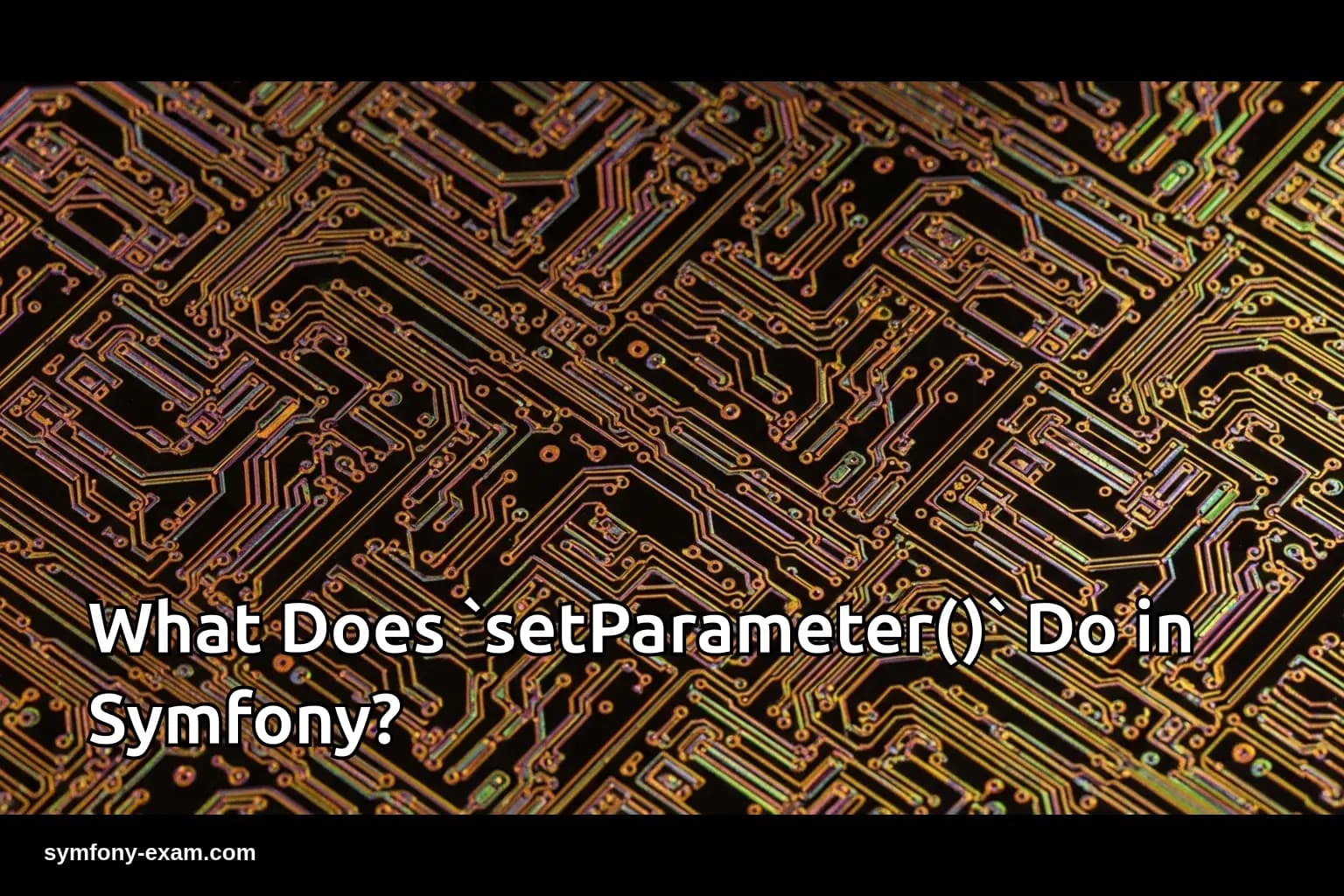 What Does `setParameter()` Do in Symfony?