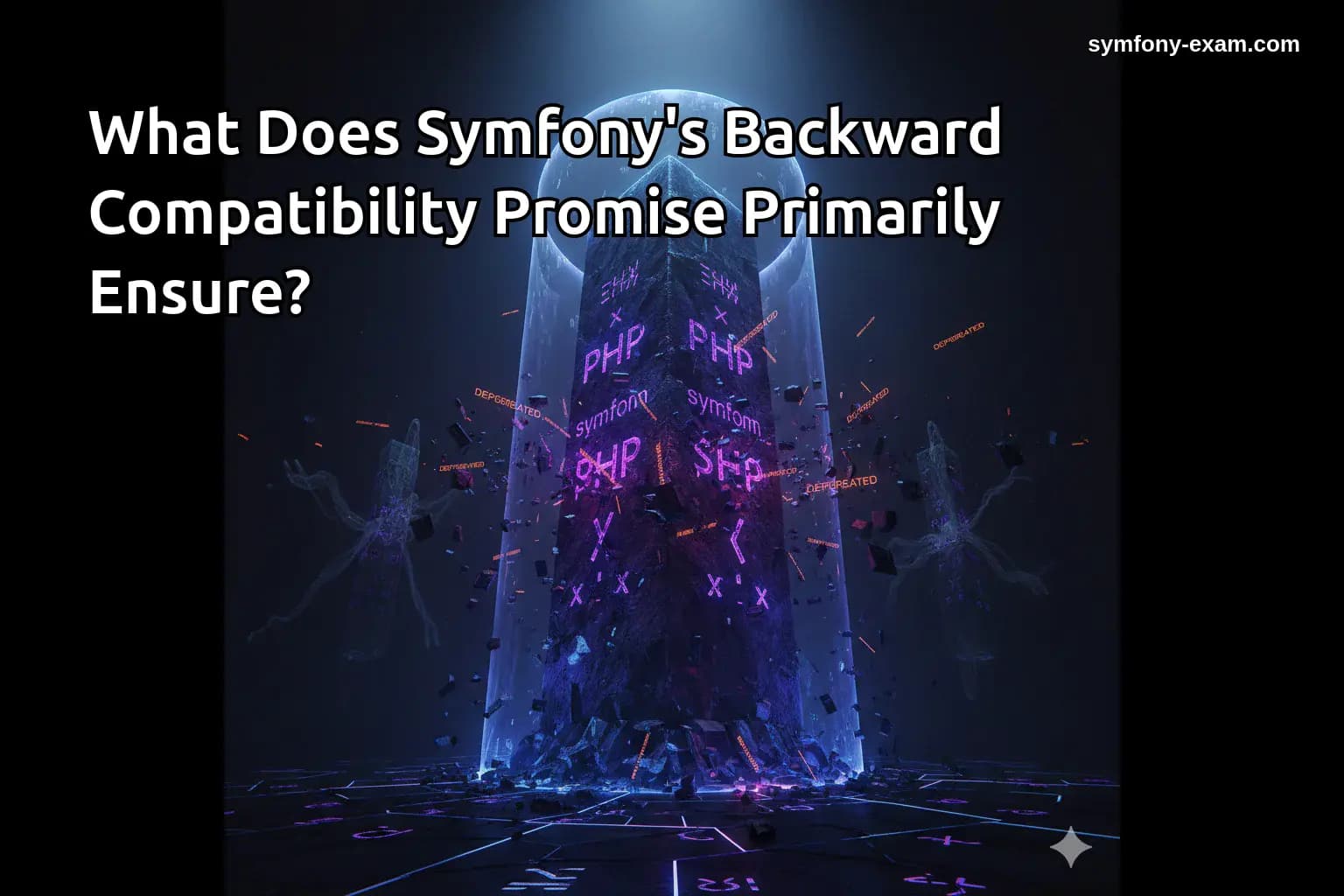 What Does Symfony's Backward Compatibility Promise Primarily Ensure?