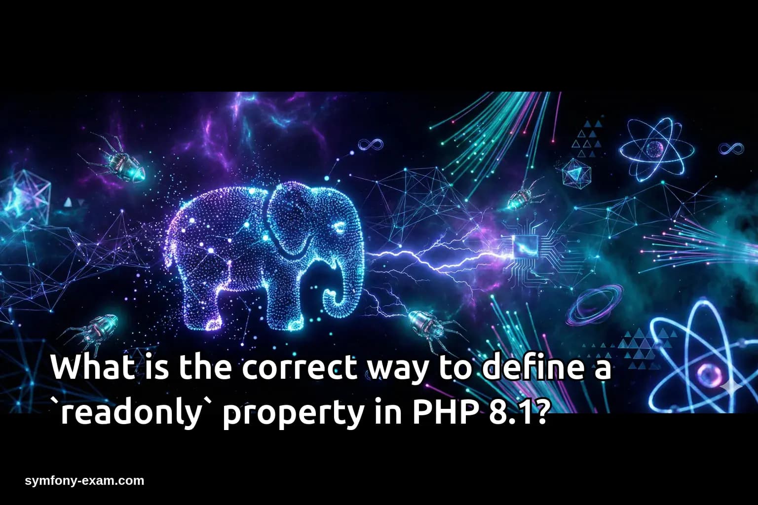 What is the correct way to define a `readonly` property in PHP 8.1?