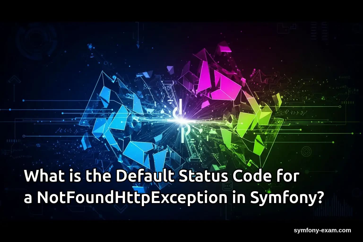 What is the Default Status Code for a NotFoundHttpException in Symfony?
