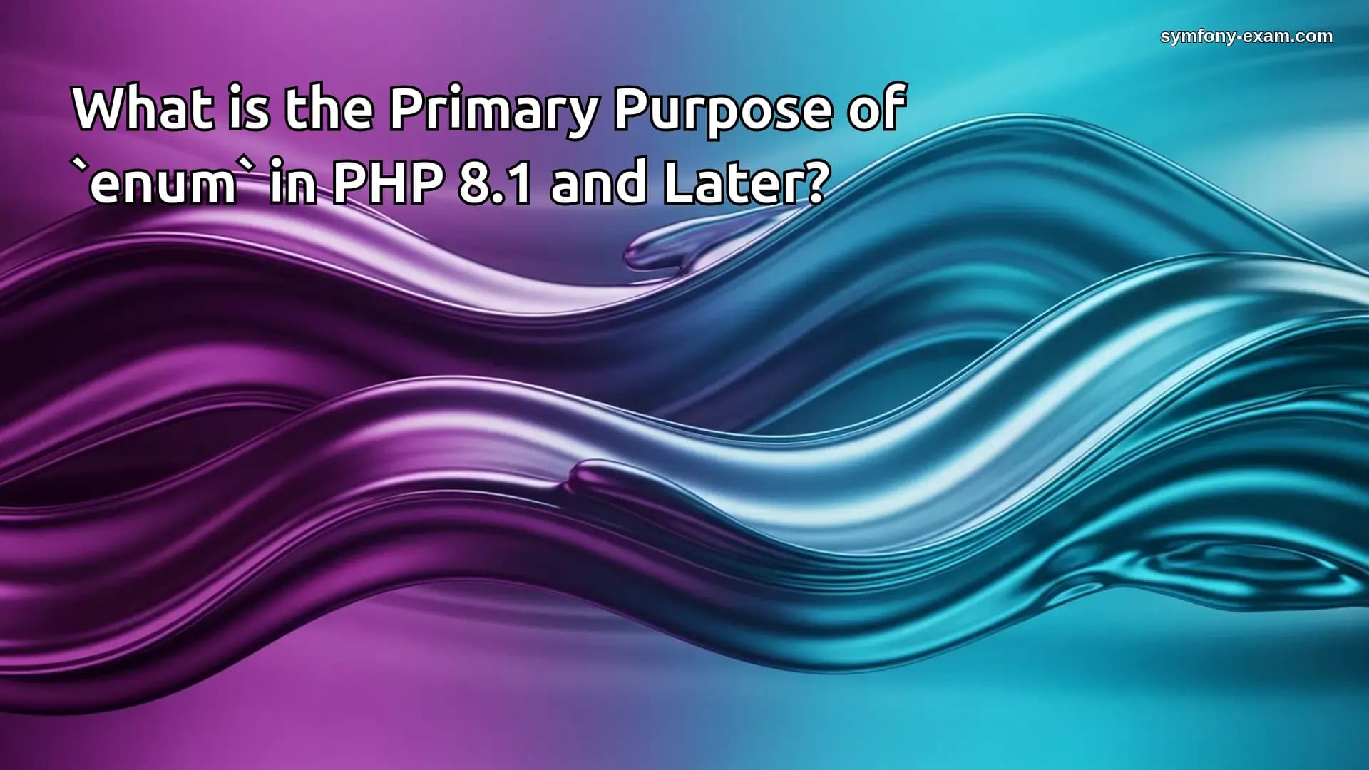 What is the Primary Purpose of `enum` in PHP 8.1 and Later?