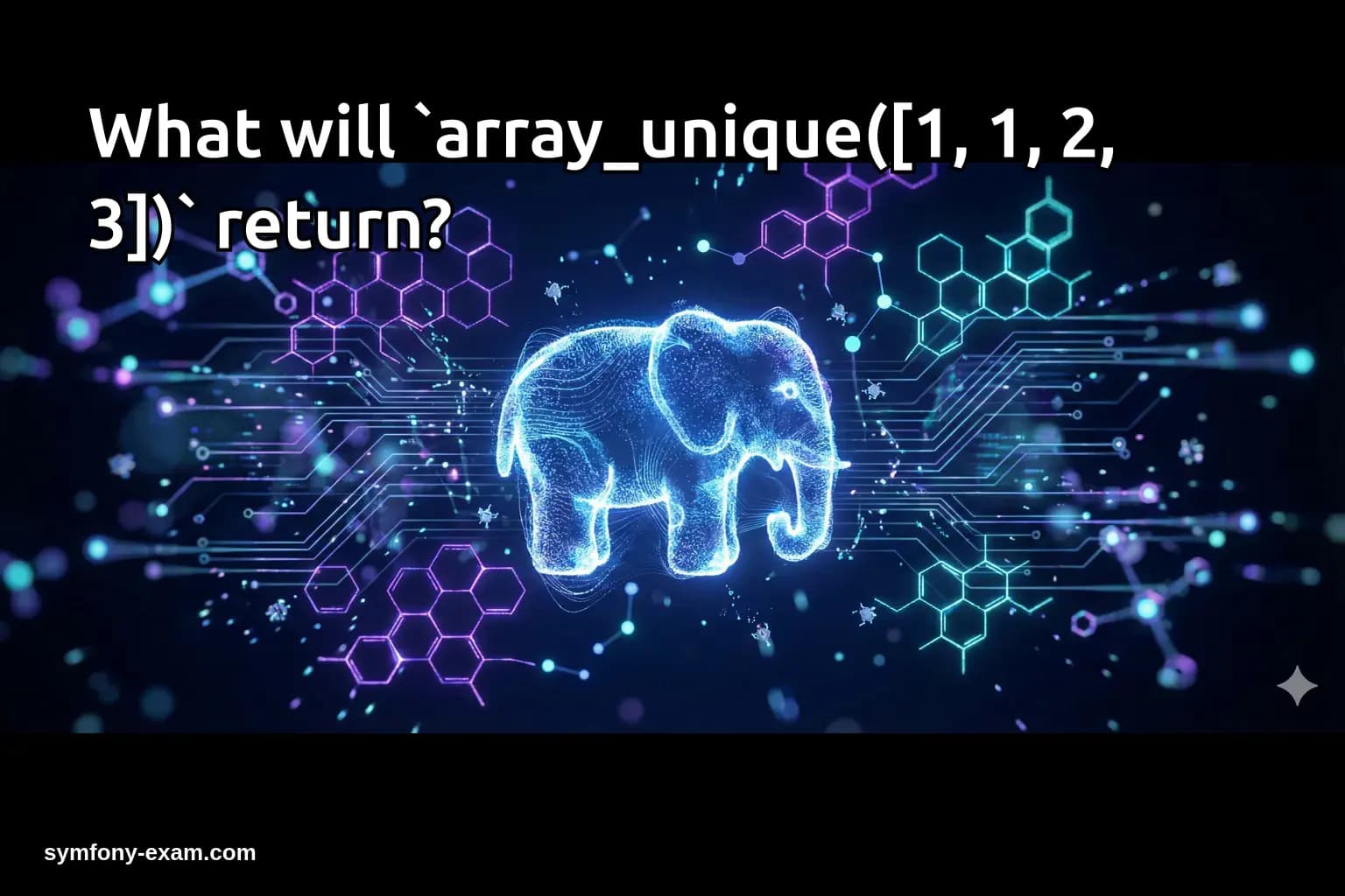 What will `array_unique([1, 1, 2, 3])` return?