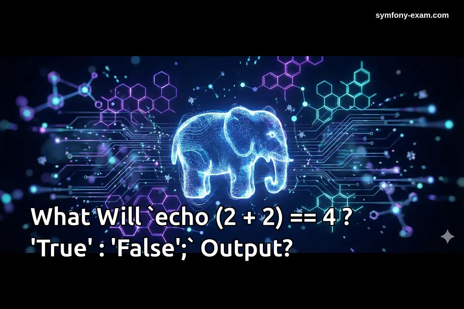 What Will `echo (2 + 2) == 4 ? 'True' : 'False';` Output?