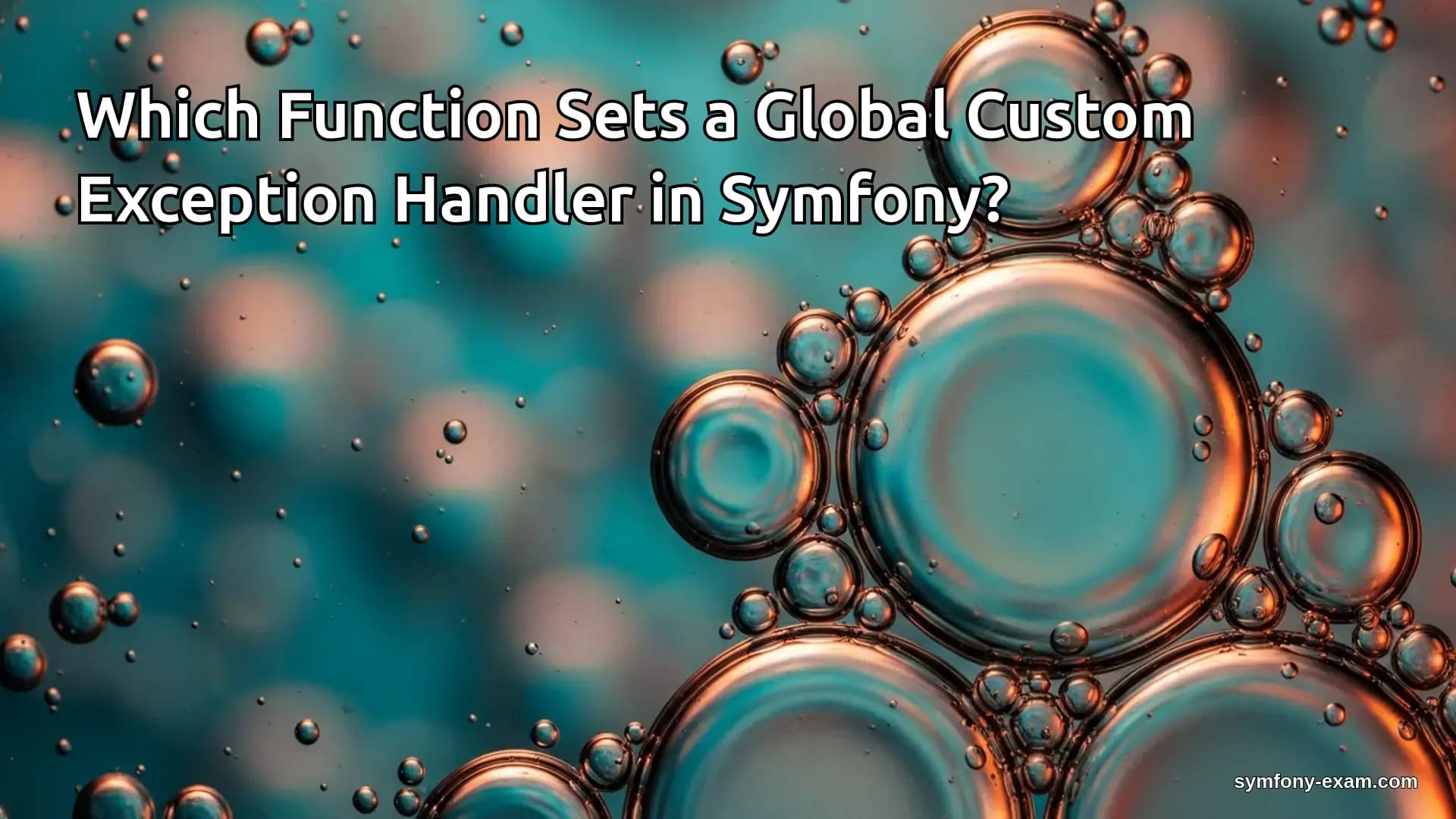 Master Global Exception Handling in Symfony