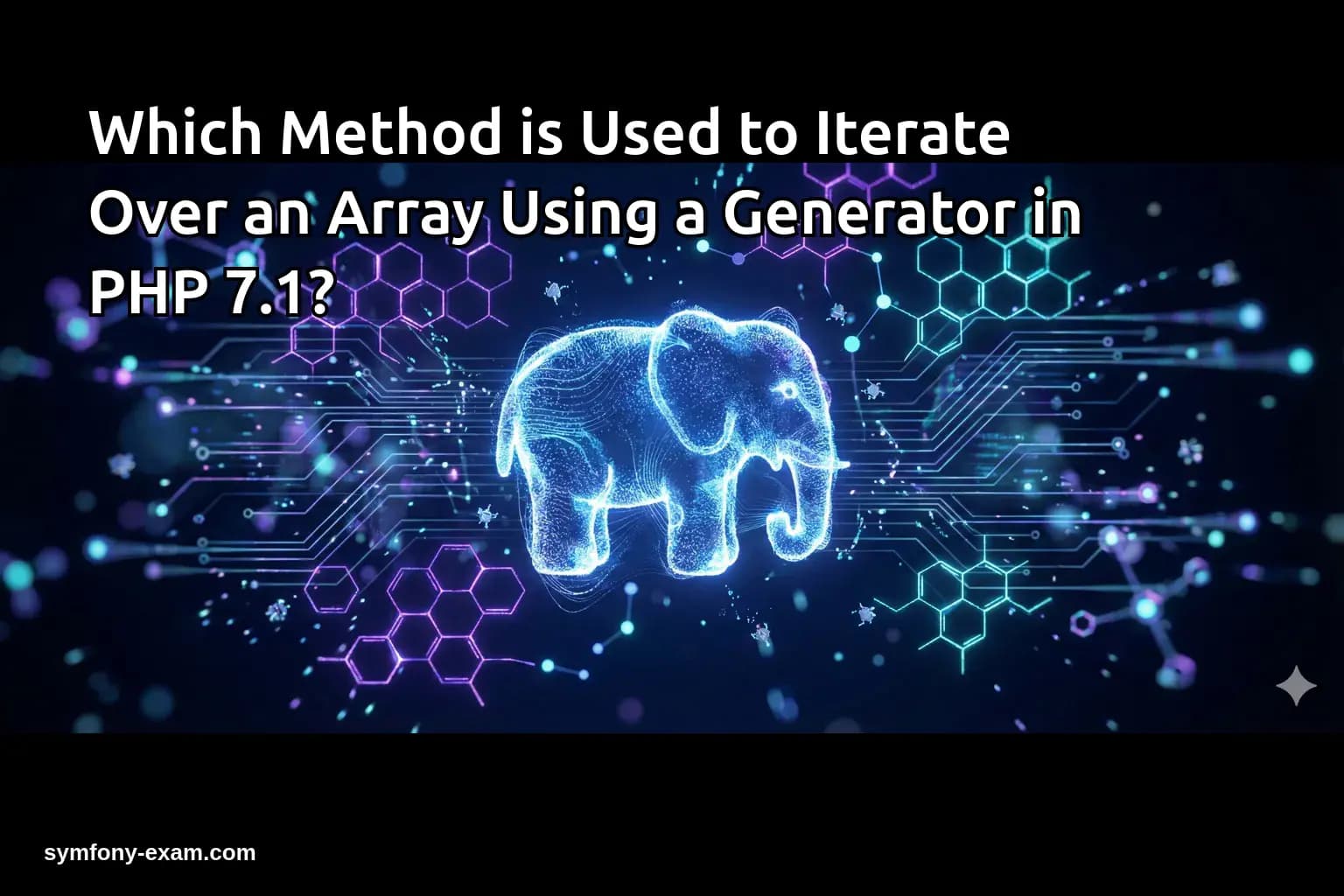 Which Method is Used to Iterate Over an Array Using a Generator in PHP 7.1?